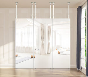 Brisafe floor to ceiling support glassless mirror