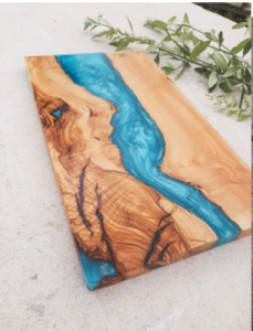 Cutting Board & Coasters with Resin design