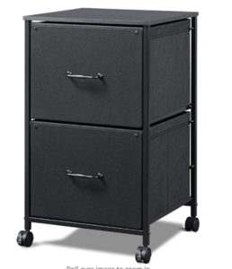2 Drawer Fabric Mobile File Cabinet/Printer Stand